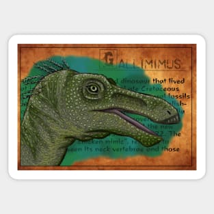 Gallimimus Dinosaur Sticker